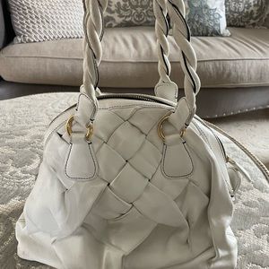 VALENTINO White Soft Leather Handbag